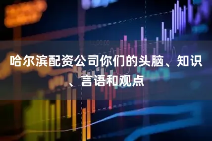 哈尔滨配资公司你们的头脑、知识、言语和观点